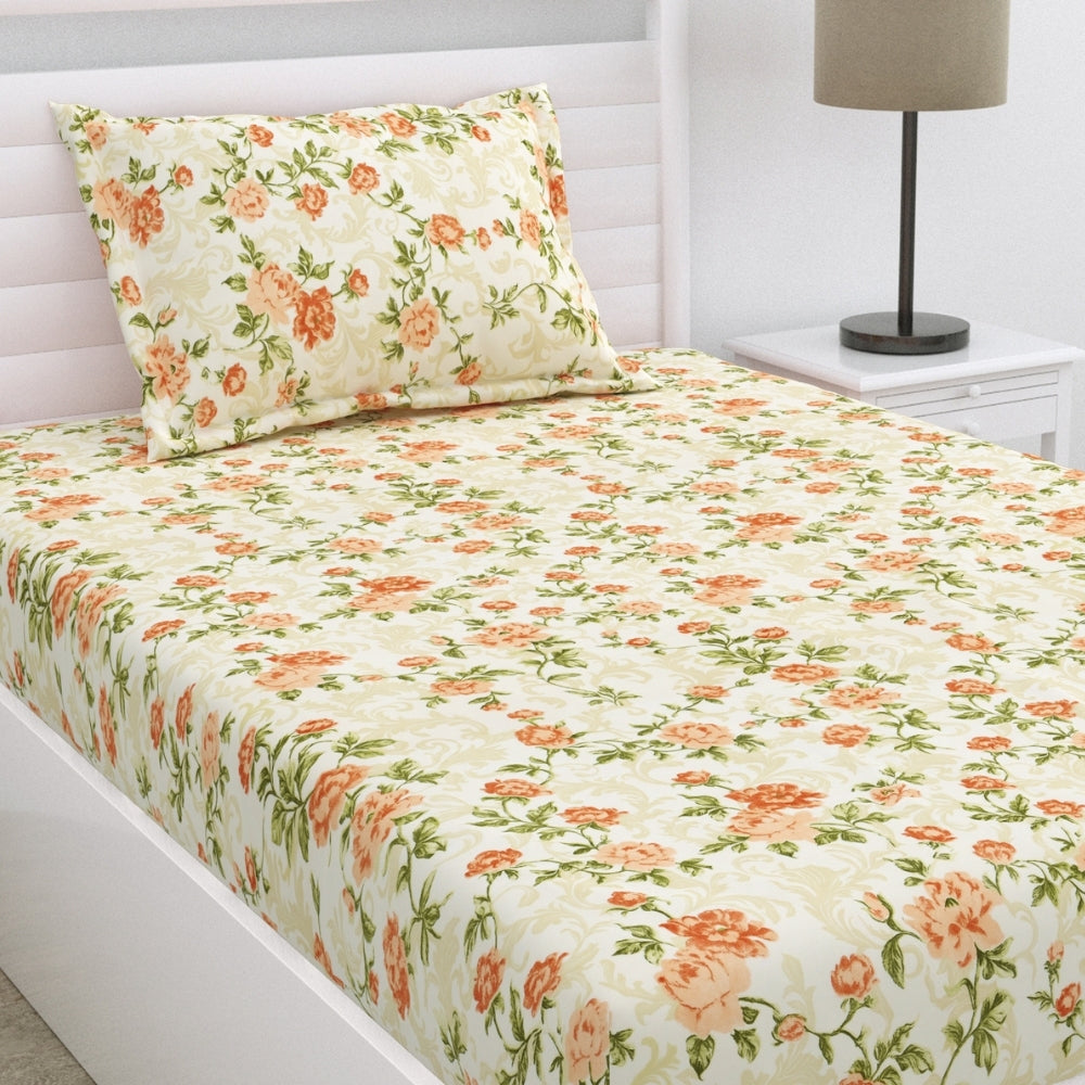 Eden Whirl Ultra Soft Single Flat Microfiber Bedsheet, Multicolor