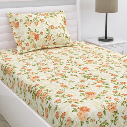 Eden Whirl Ultra Soft Single Flat Microfiber Bedsheet, Multicolor