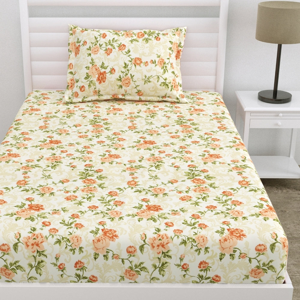 Eden Whirl Ultra Soft Single Flat Microfiber Bedsheet, Multicolor