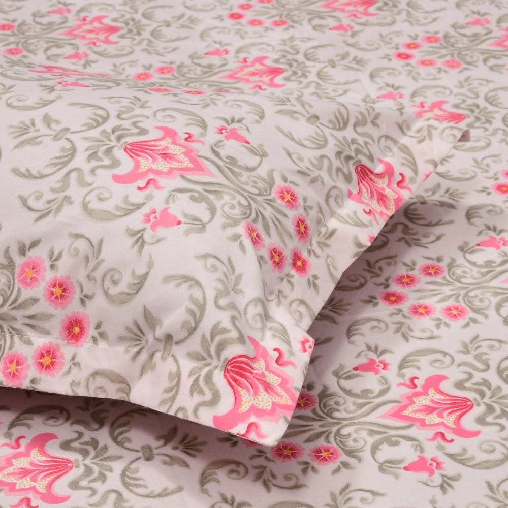 Flora Fantasia Ultra Soft Single Flat Microfiber Bedsheet, Pink