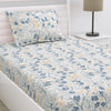 Midnight Blossom Ultra Soft Single Flat Microfiber Bedsheet, Blue