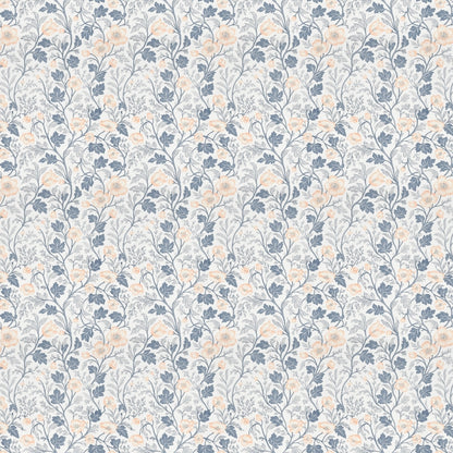 Midnight Blossom Ultra Soft Single Flat Microfiber Bedsheet, Blue