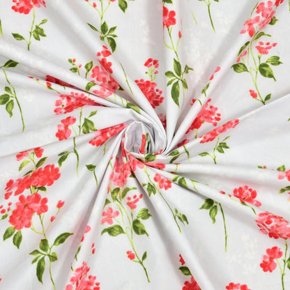 Velvet Bloom Ultra Soft Single Flat Microfiber Bedsheet, White