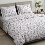 Belle Fleur 100% Cotton Double Flat Bedsheet, 144 TC