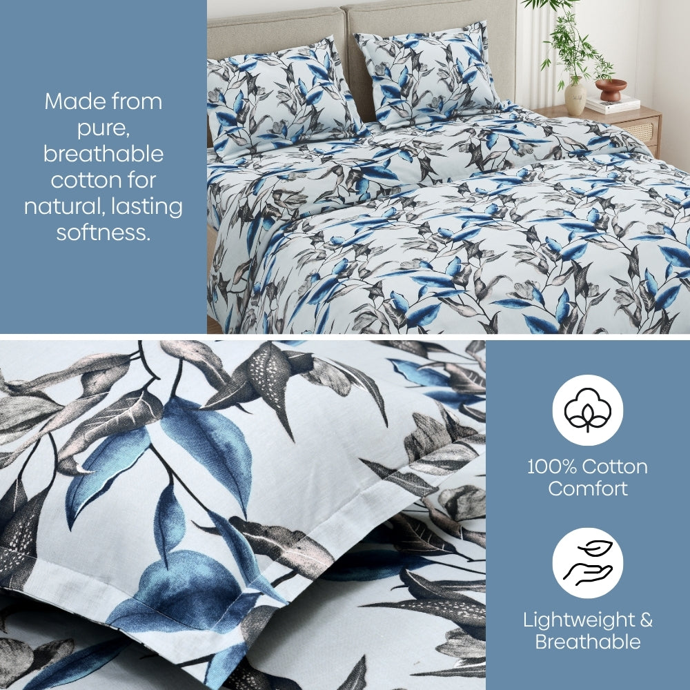 Florence Grove 100% Cotton Double Flat Bedsheet, 144 TC