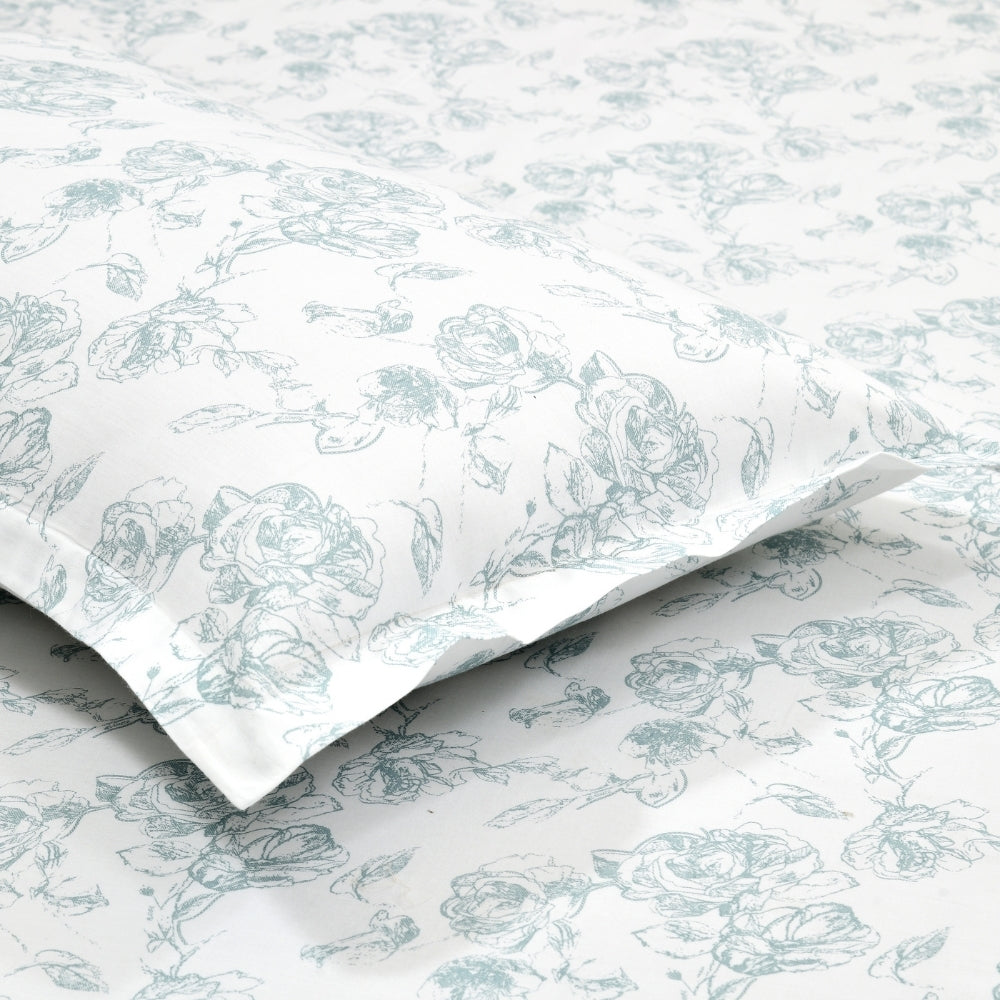 Luna Rose 100% Cotton King Size Bedsheet, 300 TC
