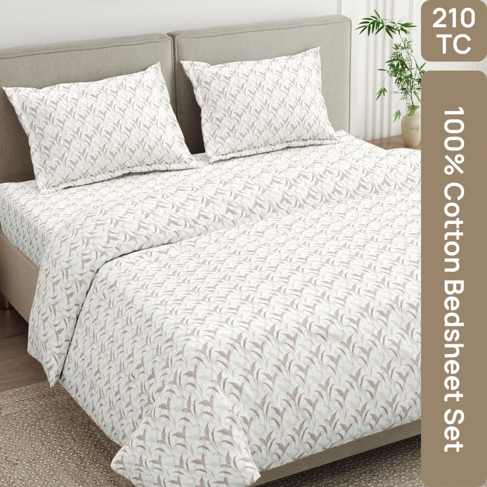 Velvet Canopy 100% Cotton Double Size Bedsheet, 300 TC