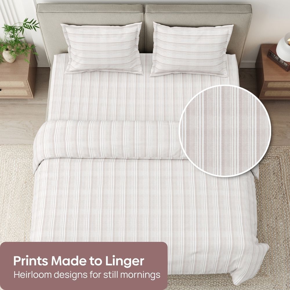 Verde Luxe 100% Cotton King Size Bedsheet, 300 TC - Bedsheets | haus & kinder