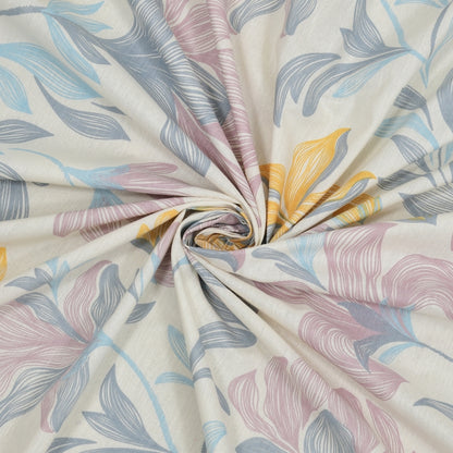 100% Combed Cotton 144 TC King Flat Bedsheet Lily Drift