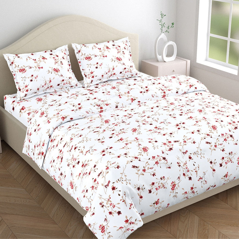 SpringTide 100% Cotton Double Size Bedsheet, 144 TC