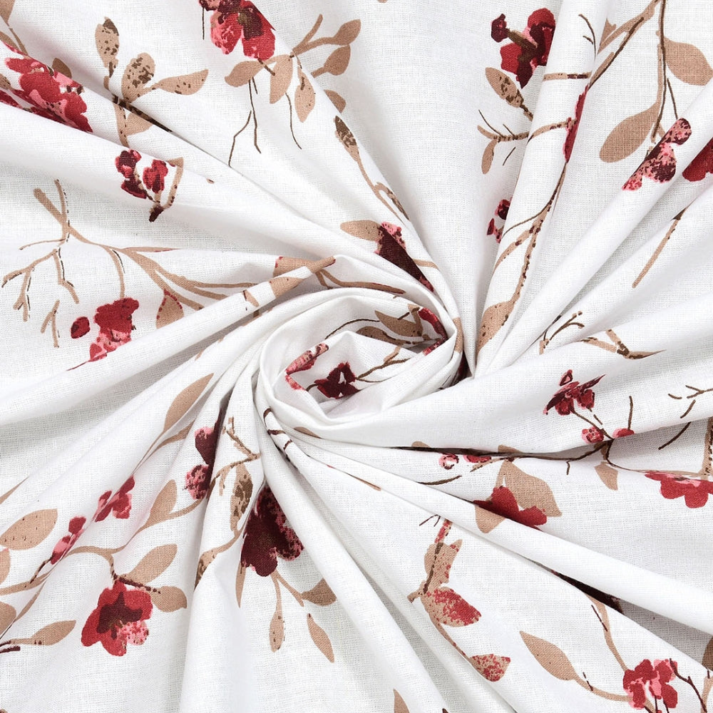 SpringTide 100% Cotton Double Size Bedsheet, 144 TC