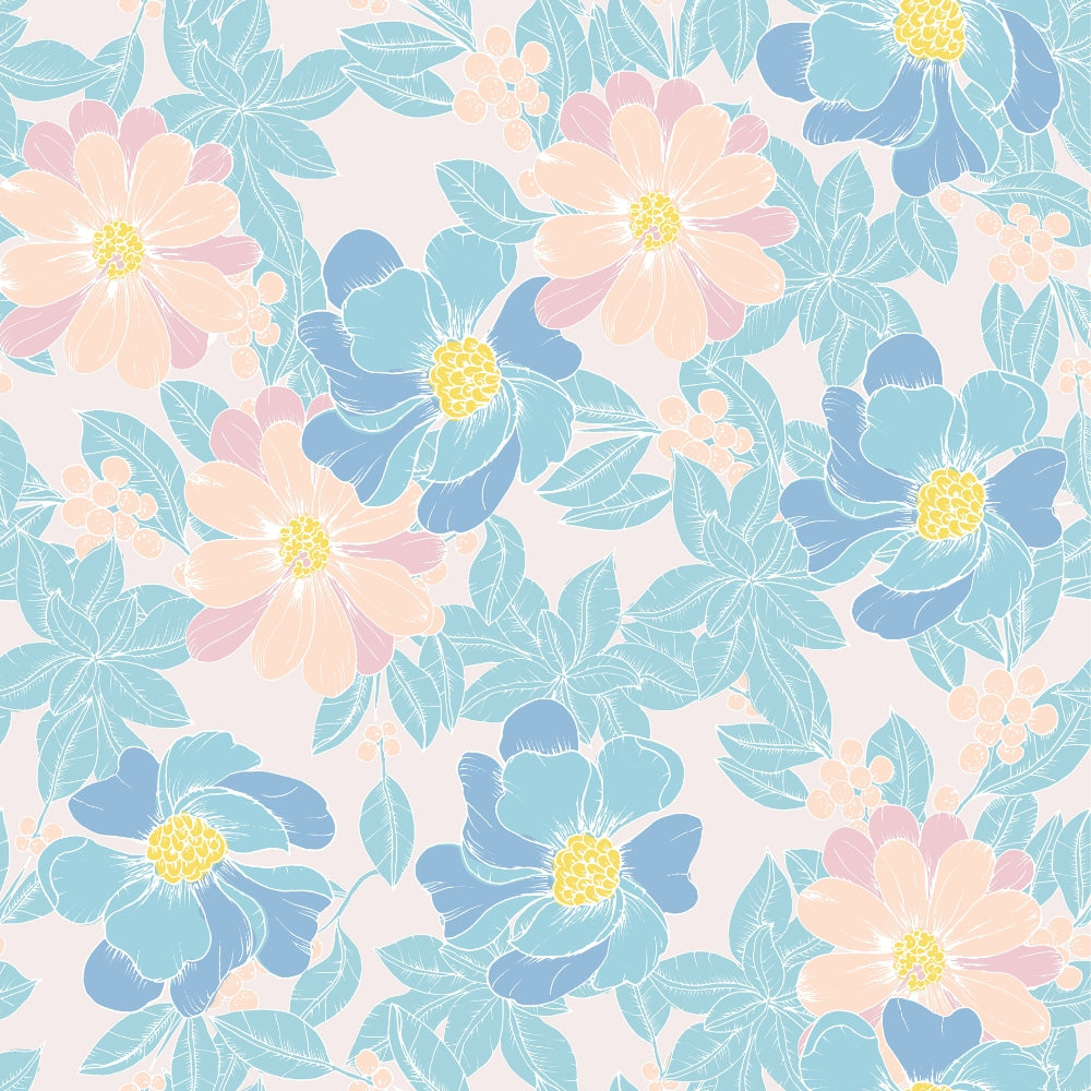 100% Combed Cotton 144 TC King Fitted Bedsheet Petal Veil