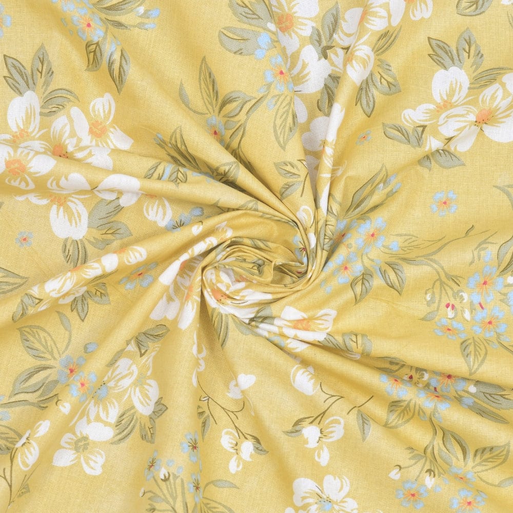 100% Combed Cotton 144 TC Double Fitted Bedsheet Floroise