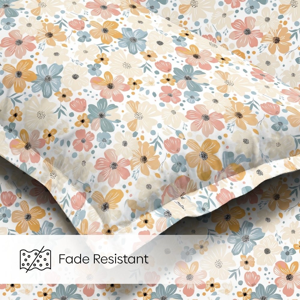 Hawaiian Petals 100% Cotton King Bedsheet, 144 TC - Bedsheets | haus & kinder