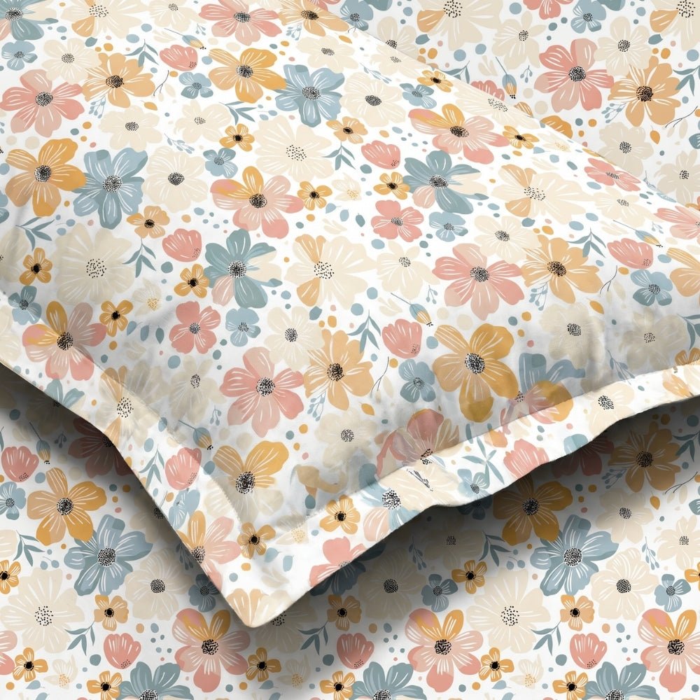 Hawaiian Petals 100% Cotton King Bedsheet, 144 TC - Bedsheets | haus & kinder