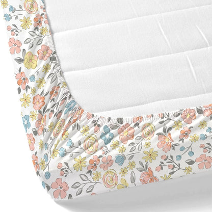 Island Bloom 100% Cotton King Fitted Bedsheet, 144 TC