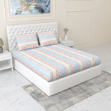 100% Combed Cotton 144 TC King Fitted Bedsheet Oribella Bloom