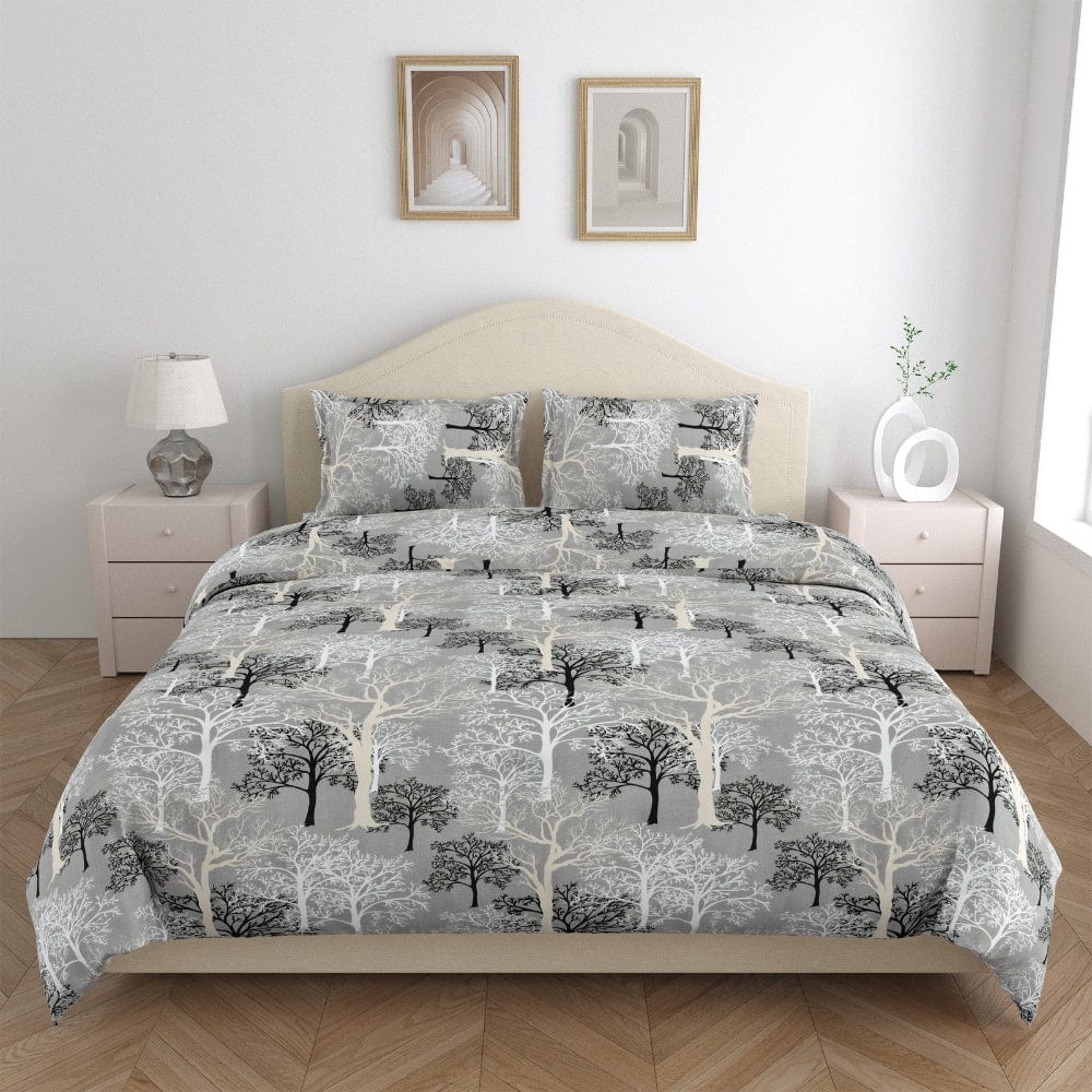 Wildflower Weave 100% Cotton Double Bedsheet, 144 TC