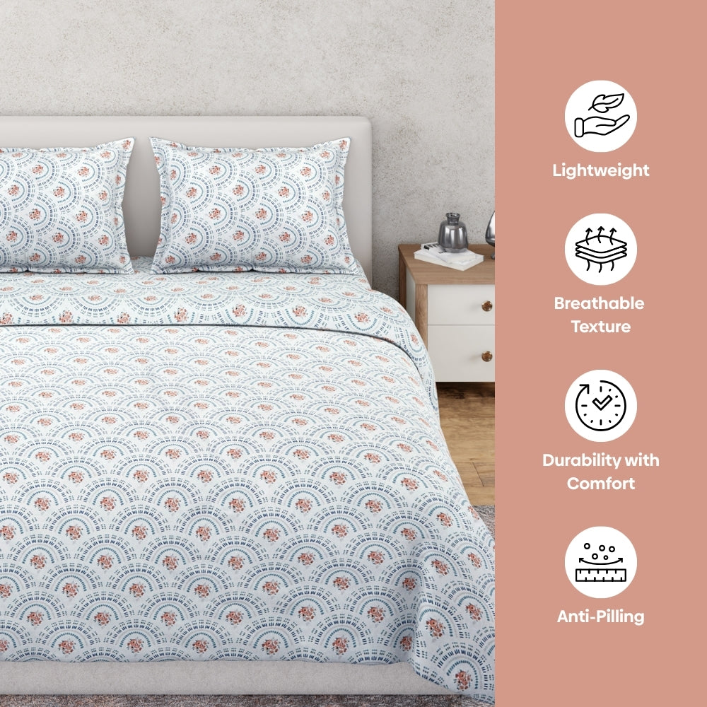 Ring Spun 100% Cotton Bedsheet- Breezy Shell