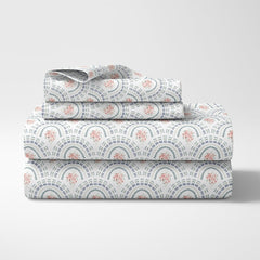 Ring Spun 100% Cotton Double Flat Bedsheet- Breezy Shell - Bedsheets | haus & kinder