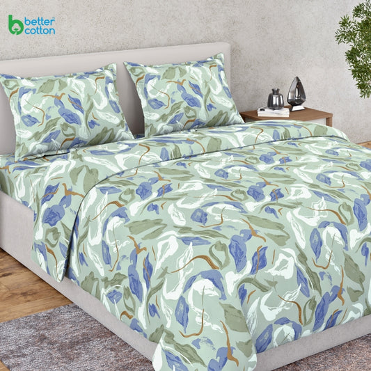 Ring Spun 100% Cotton Bedsheet- Isle Mirage