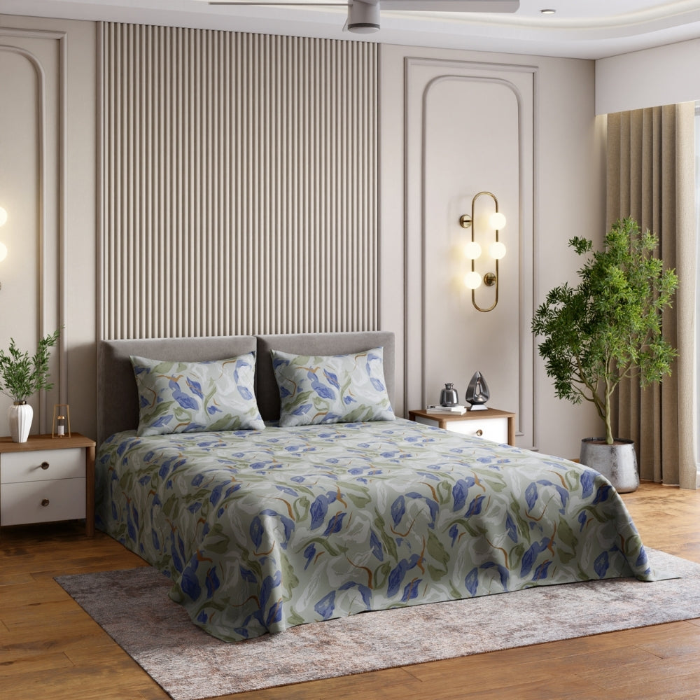 Ring Spun 100% Cotton Bedsheet- Isle Mirage