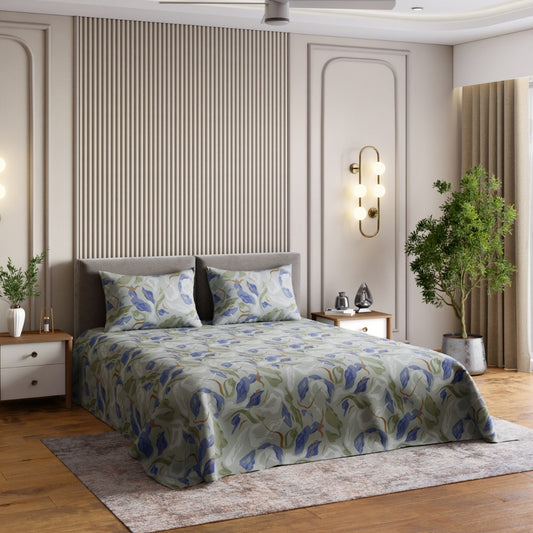 Ring Spun 100% Cotton Bedsheet- Isle Mirage