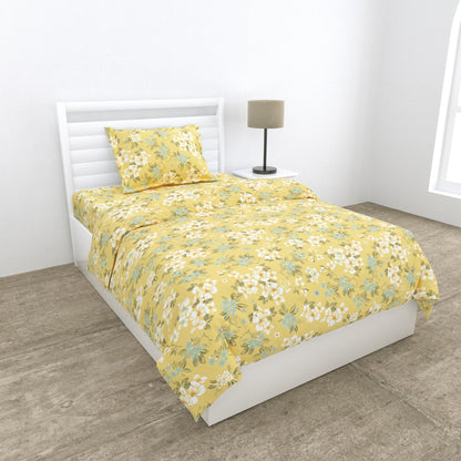100% Combed Cotton 144 TC Single Flat Bedsheet Floroise