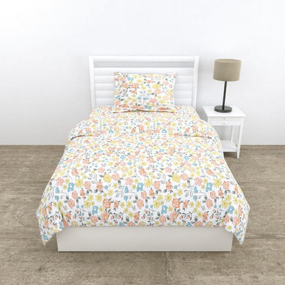 100% Combed Cotton 144 TC Single Flat Bedsheet Island Bloom
