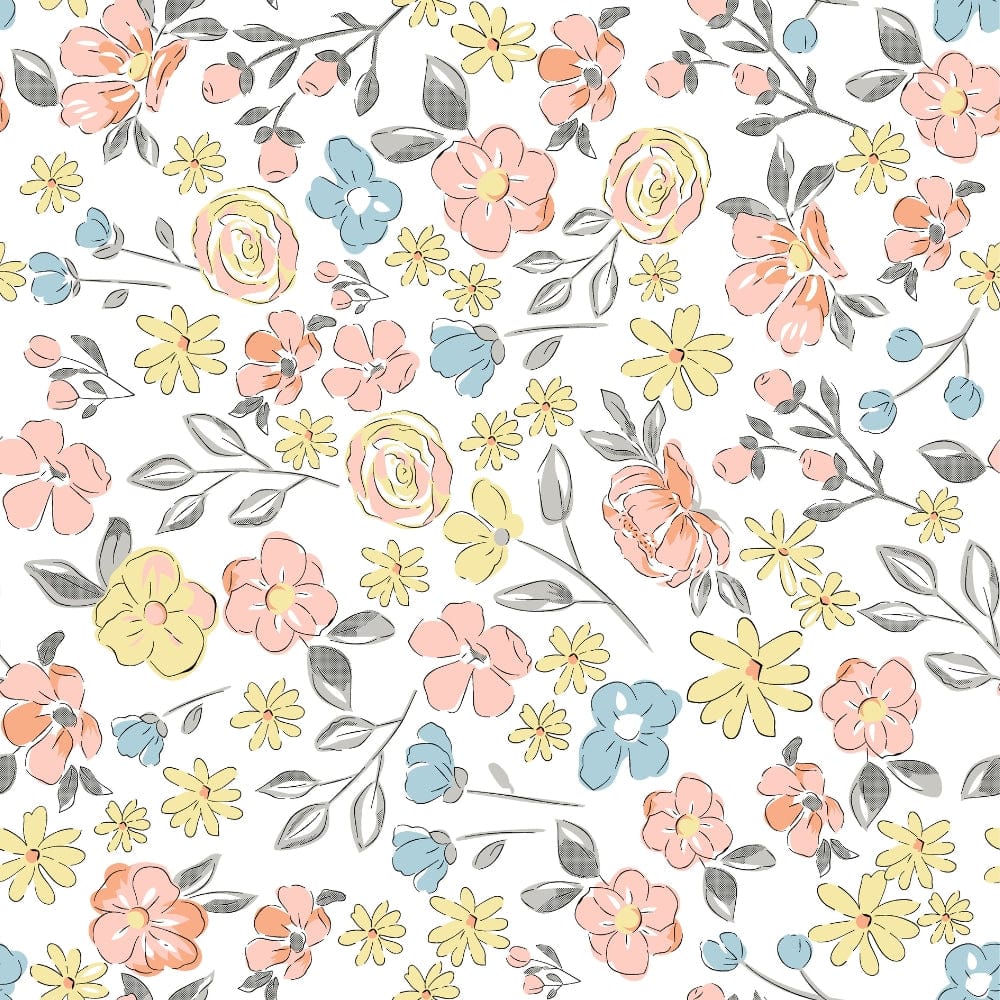 Island Bloom 100% Combed Cotton 144 TC Single Flat Bedsheet