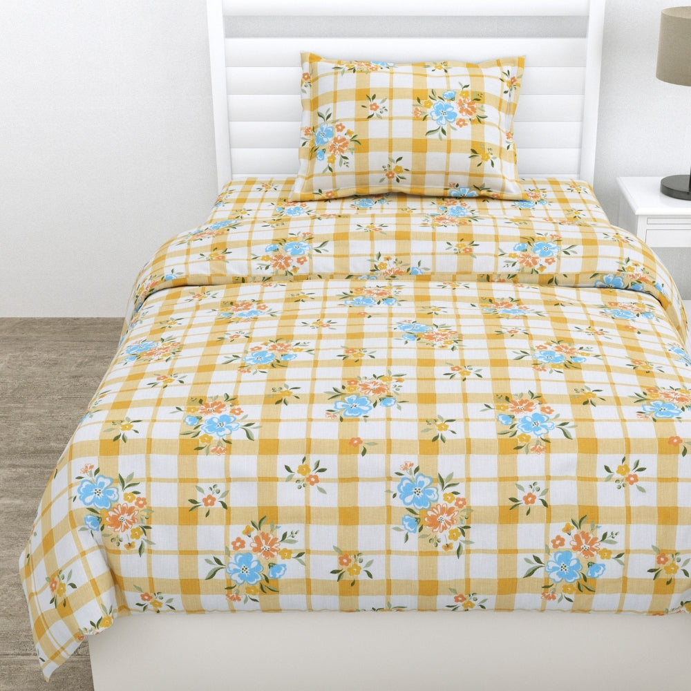 100% Combed Cotton 144 TC Single Flat Bedsheet Iris Whisper