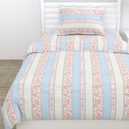 100% Combed Cotton 144 TC Single Flat Bedsheet Oribella Bloom