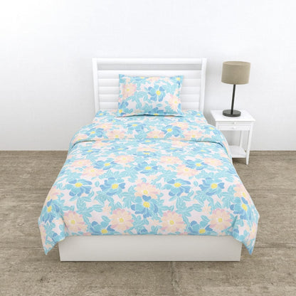 100% Combed Cotton 144 TC Single Flat Bedsheet Petal Veil