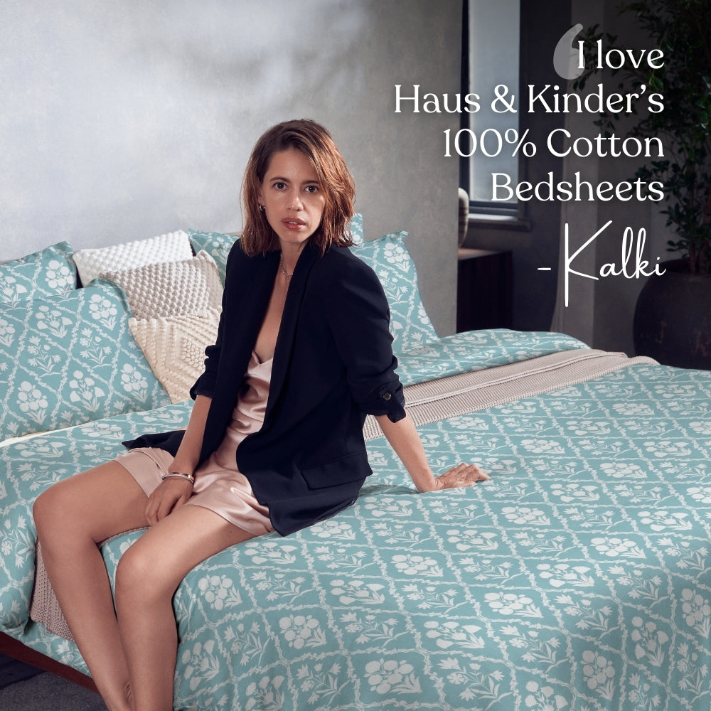 Heritage Hues 186 TC Cotton 100% Printed Flat King Bedsheet