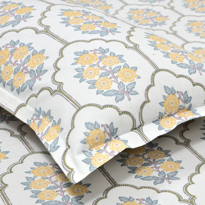 Combed Cotton Double Bedsheet Celebration in Bloom, 186 TC