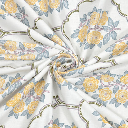 Combed Cotton Double Bedsheet Celebration in Bloom, 186 TC