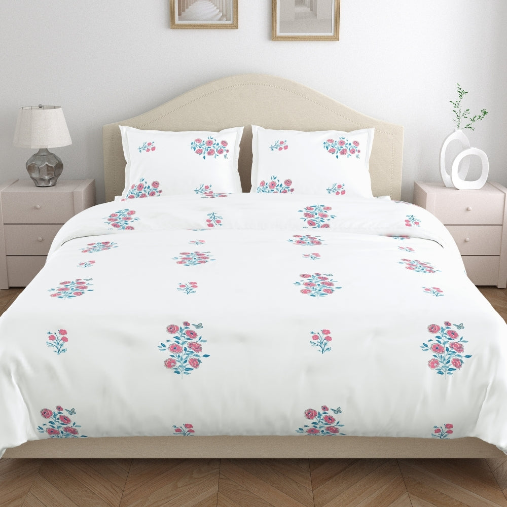 Combed Cotton Double Bedsheet Festive Harmony, 186 TC