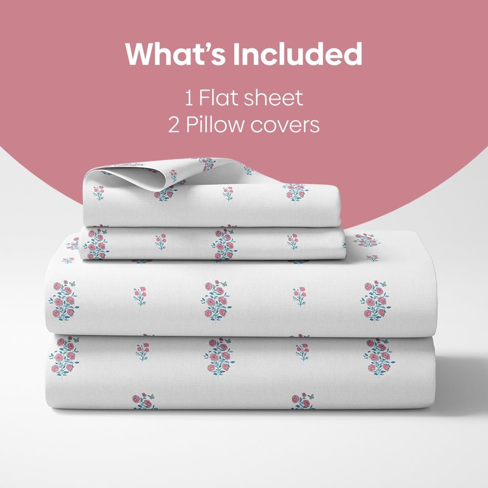 Festive Harmony Combed Cotton Double Bedsheet, 186 TC - Bedsheets | haus & kinder