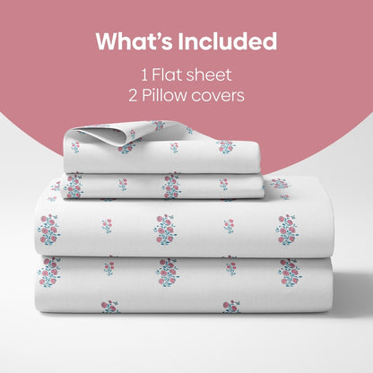 Festive Harmony Combed Cotton Double Bedsheet, 186 TC