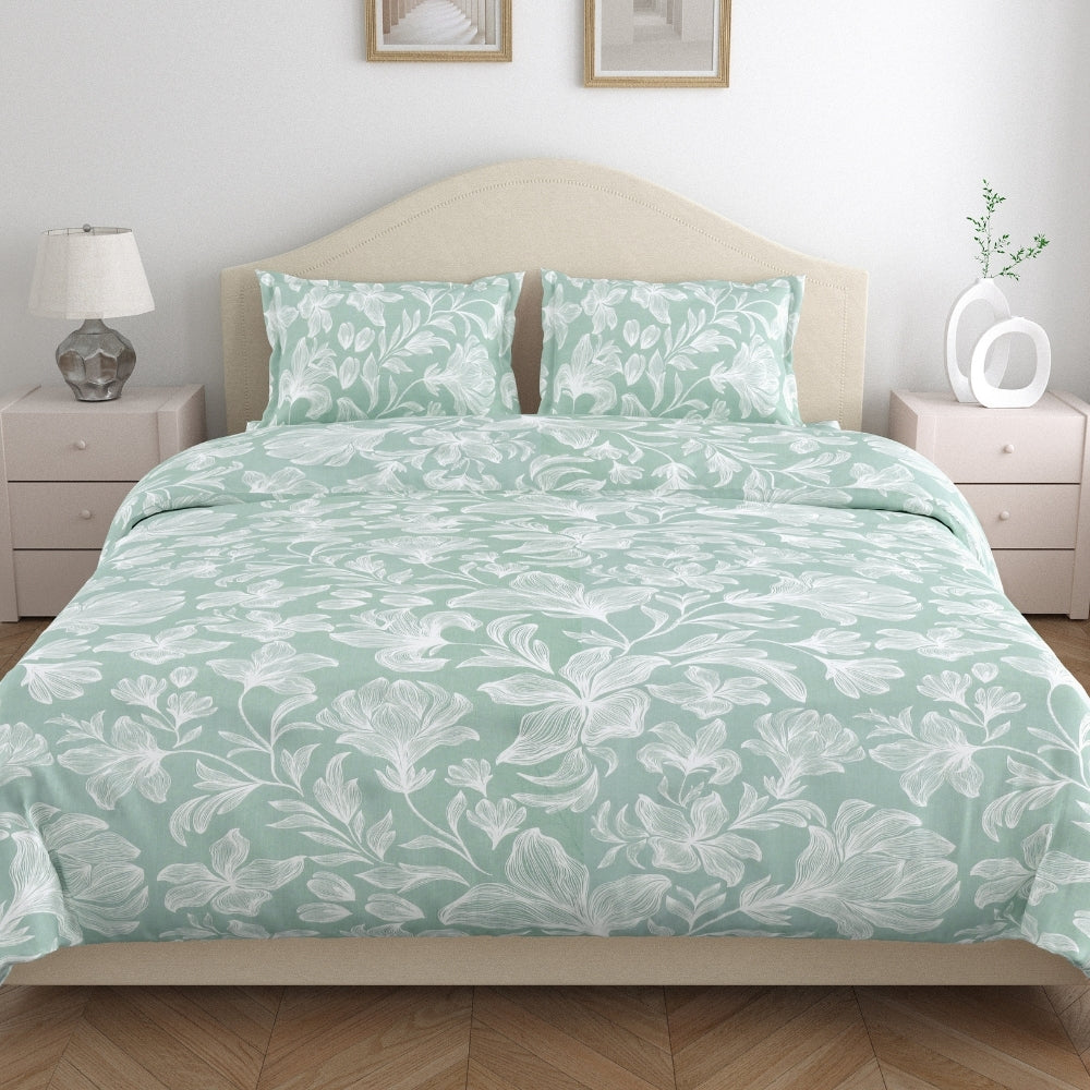 Combed Cotton Double Bedsheet Garden of Memories, 186 TC
