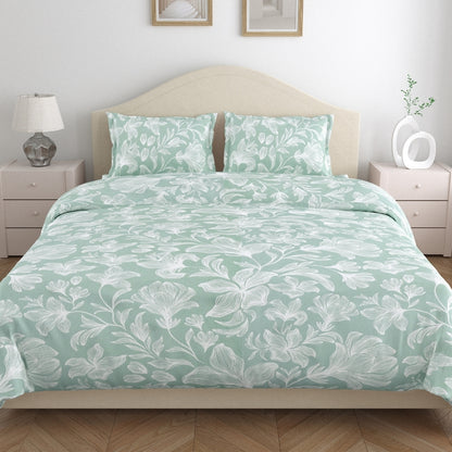 Combed Cotton Double Bedsheet Garden of Memories, 186 TC