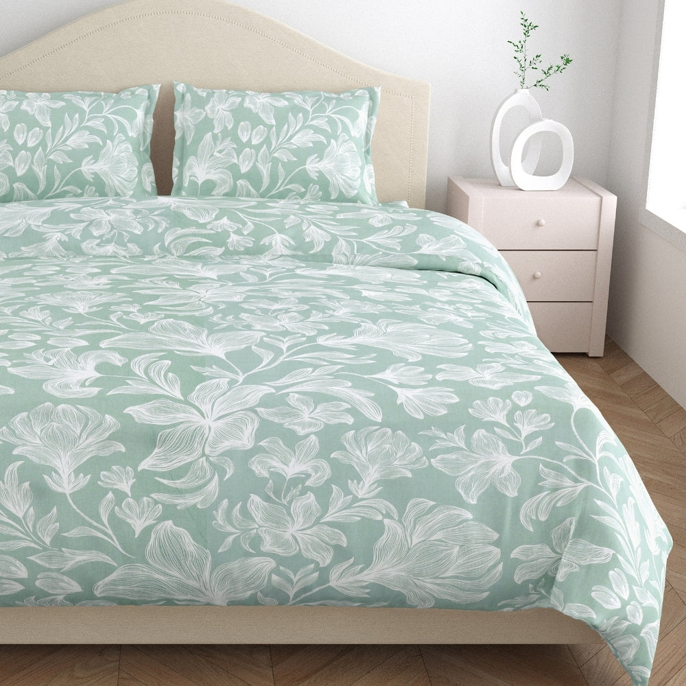 Combed Cotton Double Bedsheet Garden of Memories, 186 TC