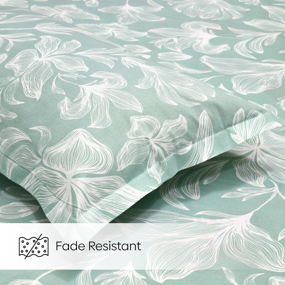 Garden of Memories Combed Cotton Double Bedsheet, 186 TC