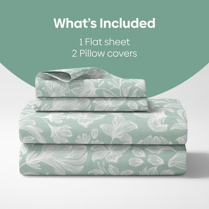 Garden of Memories Combed Cotton Double Bedsheet, 186 TC