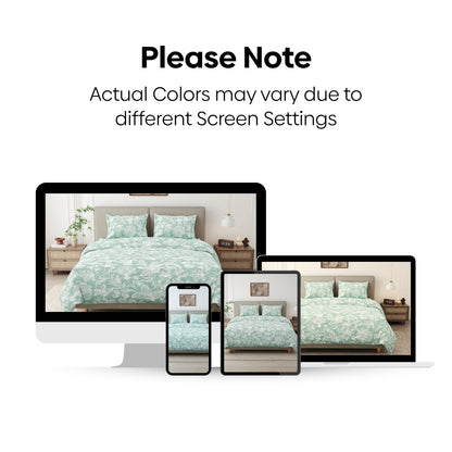 Garden of Memories Combed Cotton Double Bedsheet, 186 TC