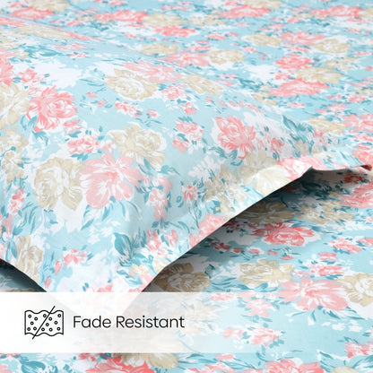 Ornate Whispers Combed Cotton King Bedsheet, 186 TC