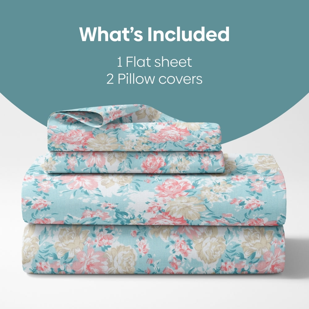 Ornate Whispers Combed Cotton King Bedsheet, 186 TC