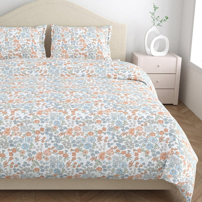 Combed Cotton Double Bedsheet Whispers of Bloom, 186 TC