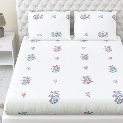 Combed Cotton Double Bedsheet Festive Harmony, 186 TC