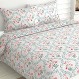 The Pink blossom 100% Cotton Double Size Bedsheet, 186 TC
